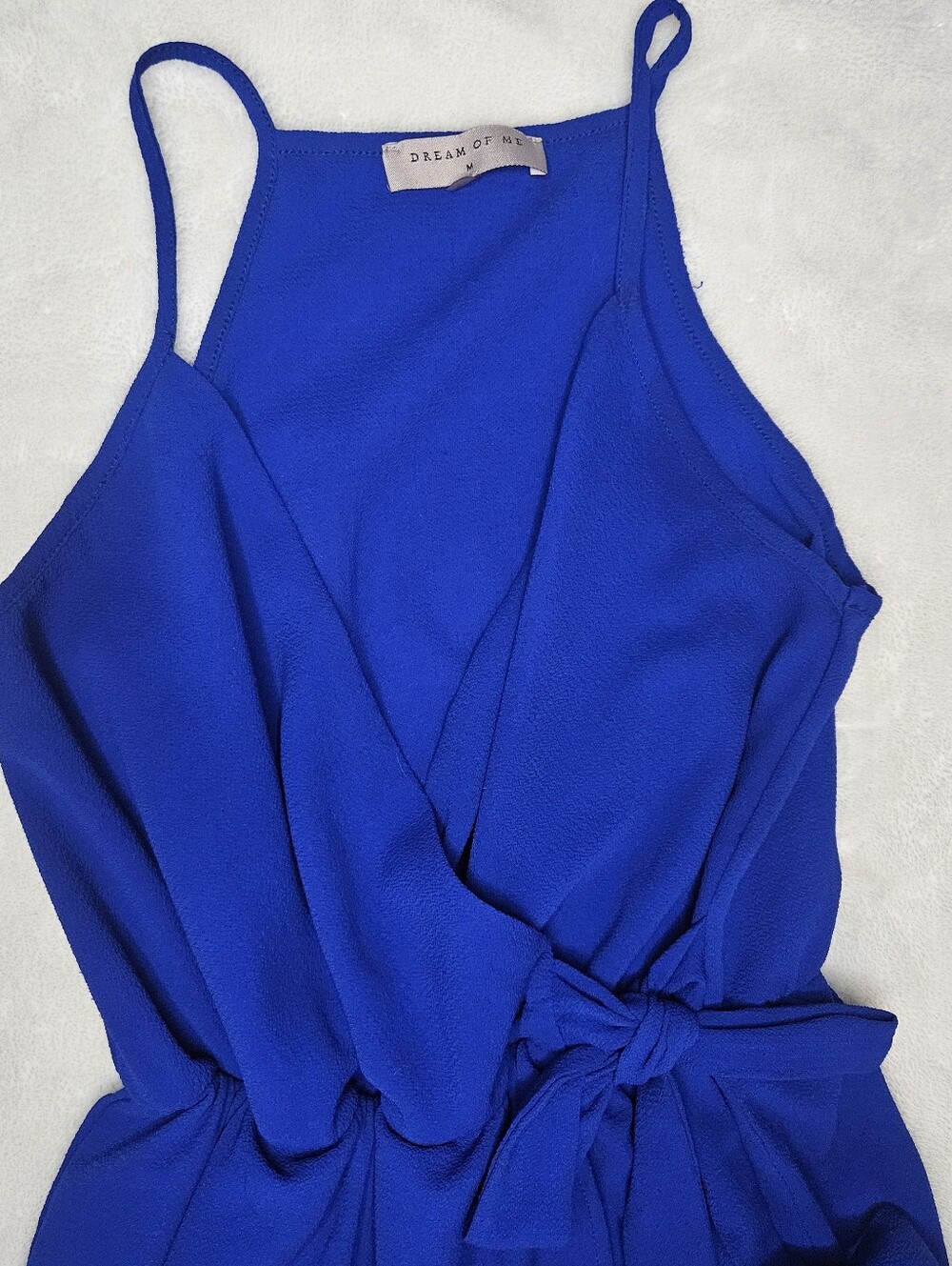 Dream of Me Royal Blue Faux Wrap High-Low Maxi Dress Size M - Picture 4 of 7